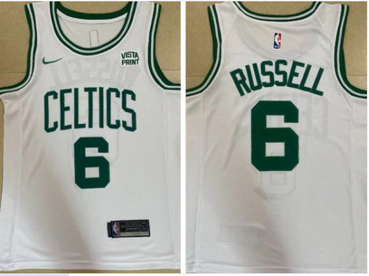 vista print Boston Celtics #6 Bill Russell Jersey White